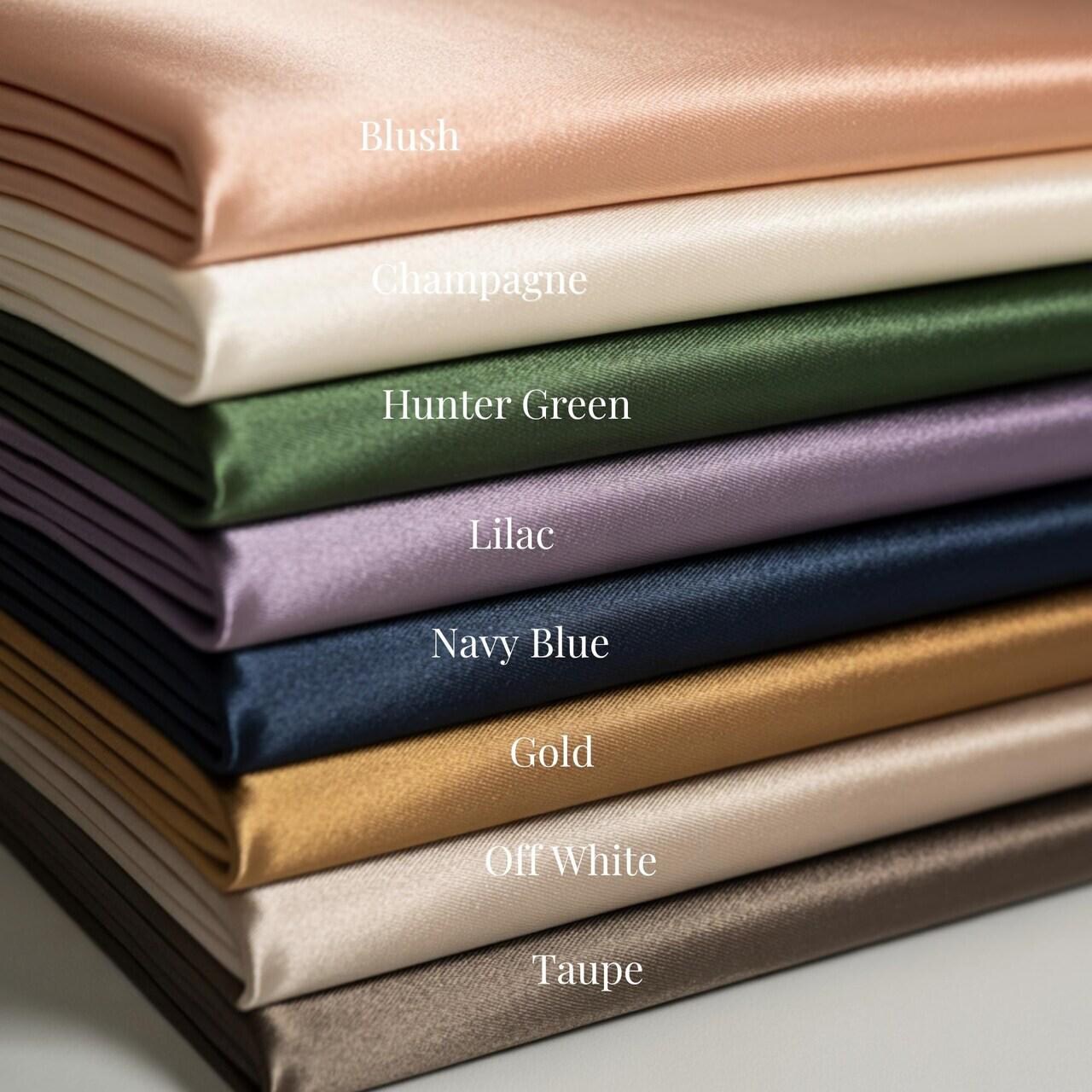 Mikado Satin Fabric by the Yard, 60" Wide Heavyweight Structured Satin for Bridal Gowns, Prom Dresses